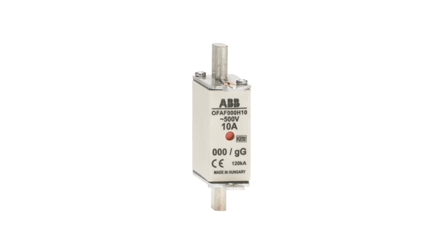 ABB 10A Centred Tag Fuse, NH000, 500V