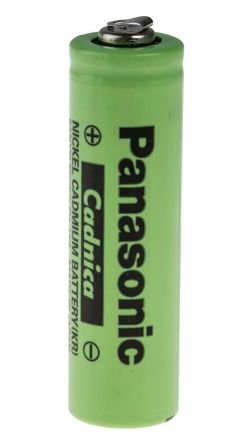 Panasonic Sanyo Cadnica AA NiCd Rechargeable AA Battery, 700mAh, 1.2V - Pack of